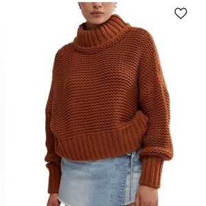 Free people size small Chunky Knit Sweater - Brown